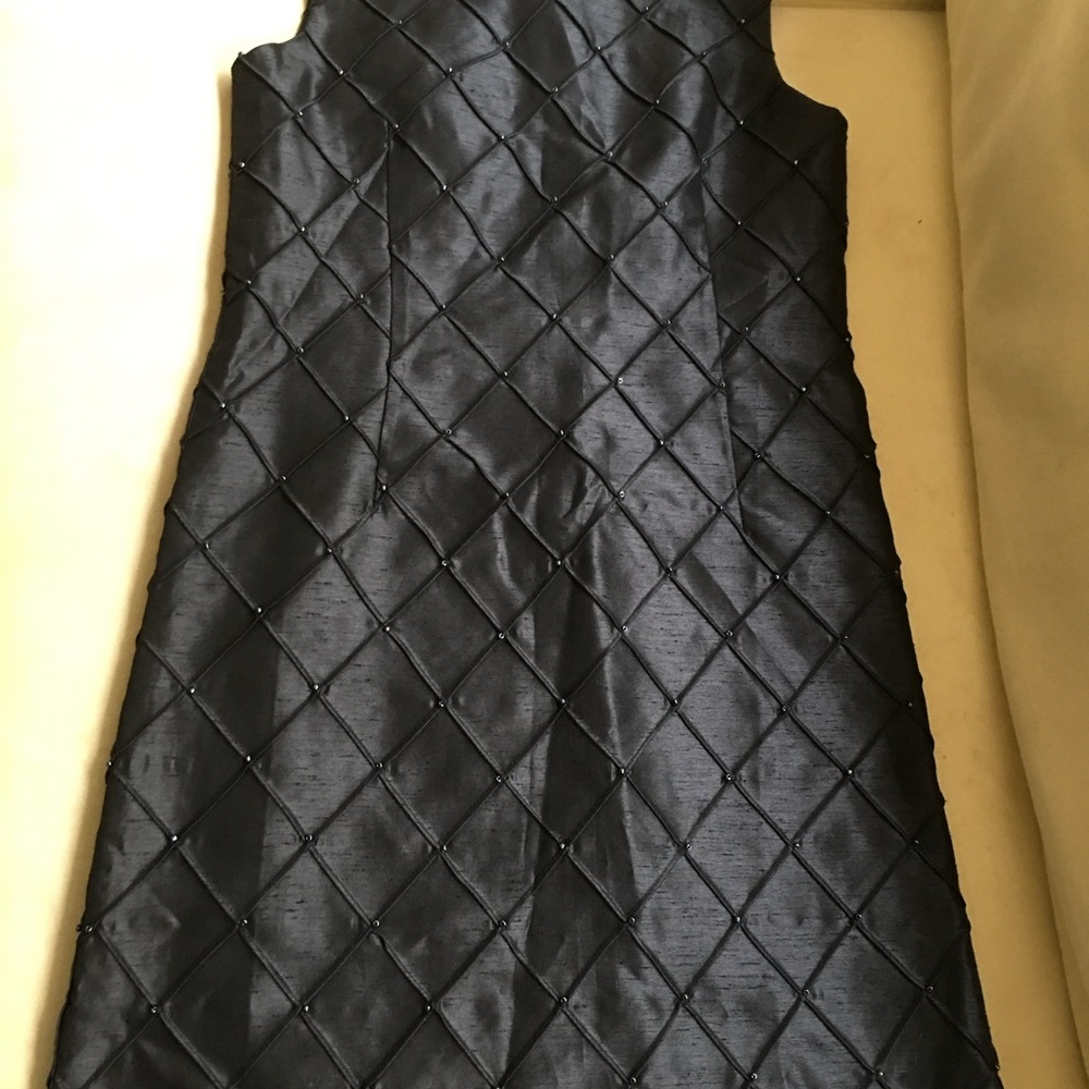 Vintage Talbots kids Black Dress, with black beads, size 10 girls